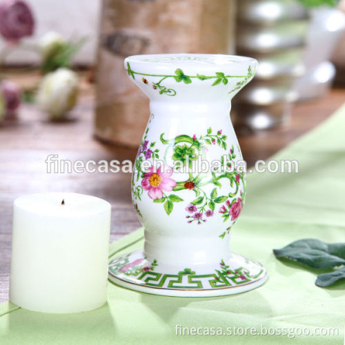 In April Elegant Fine New Bone China Ceramic Flower Candle Holder Made in China